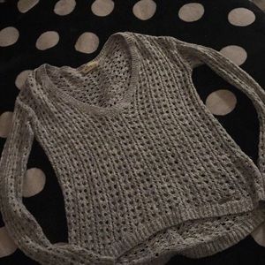 Gray knit sweater